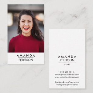 Actor Models Dancer Photo Business Card