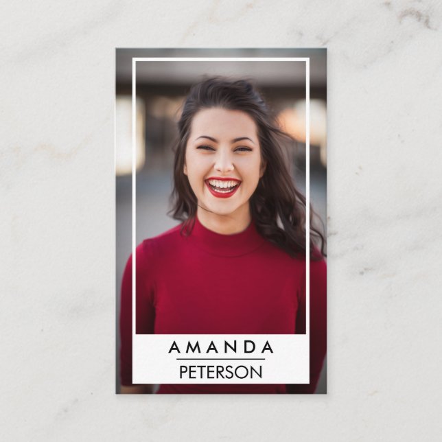 Actor Models Dancer Photo Frame Business Card (Front)