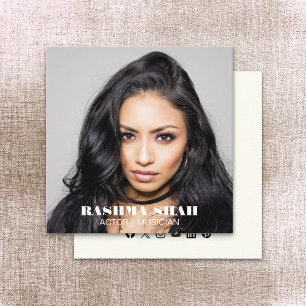 Actor Musician Entertainment Professional Photo Square Business Card
