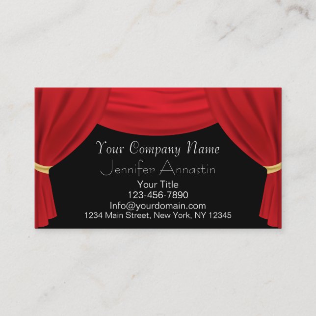 Actor or Actress Business Card (Front)
