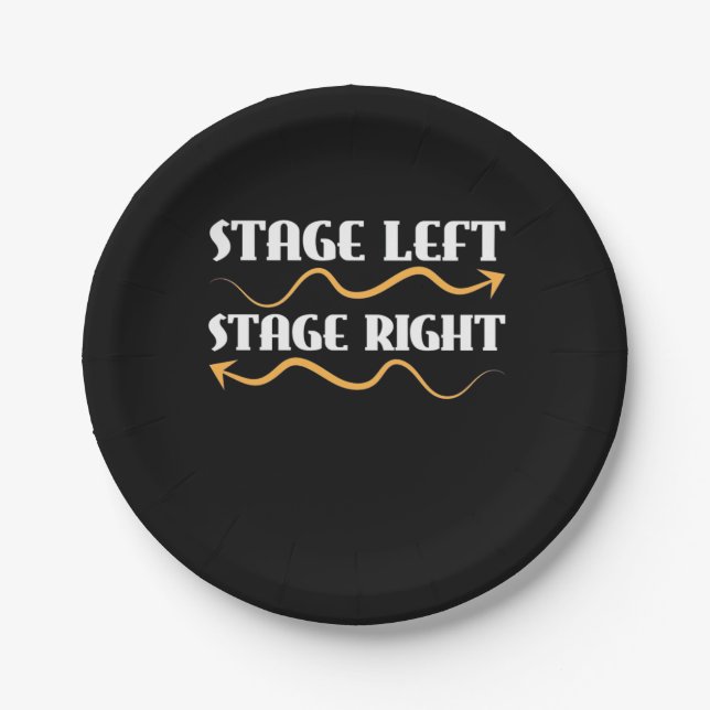 Actor Stage Left Stage Right Paper Plate (Front)