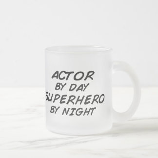 Actor Superhero by Night Frosted Glass Coffee Mug