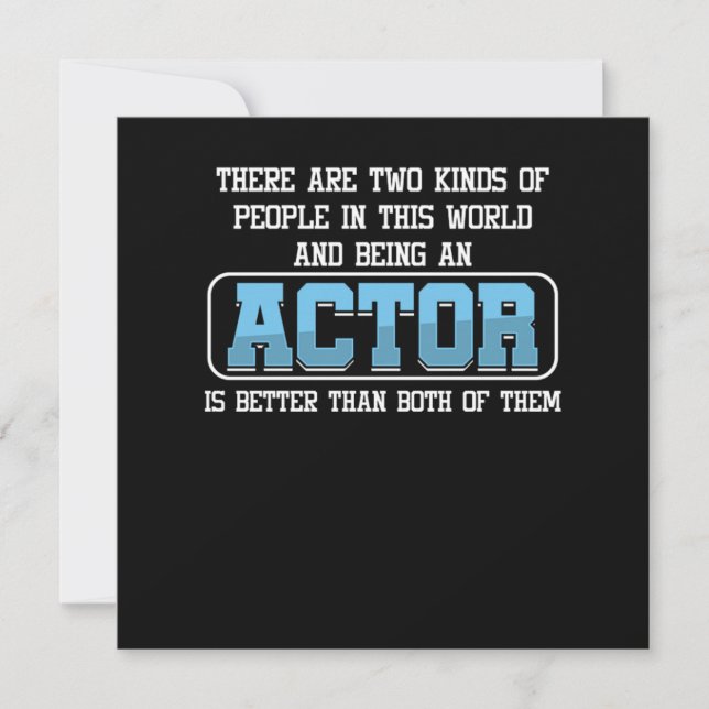 Actor Theatre Movie Actress Acting Theatre Gift Invitation (Front)