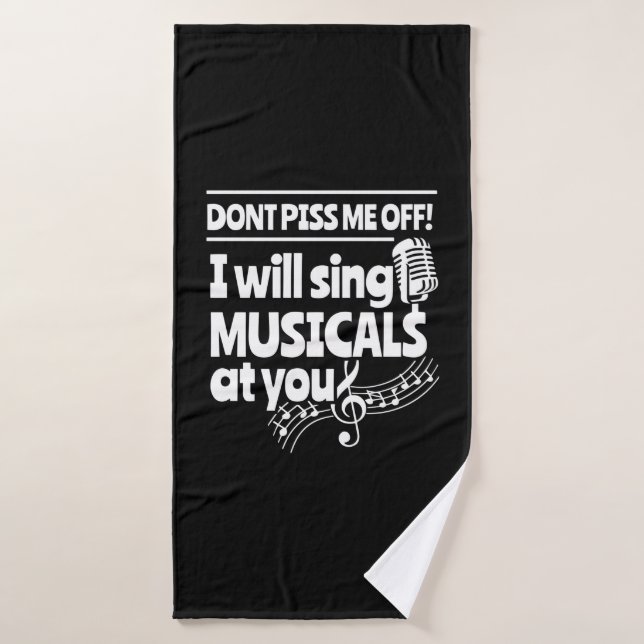 Actor Will Sing Musicals At You Bath Towel (Bath Towel)