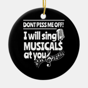 Actor Will Sing Musicals At You Ceramic Tree Decoration