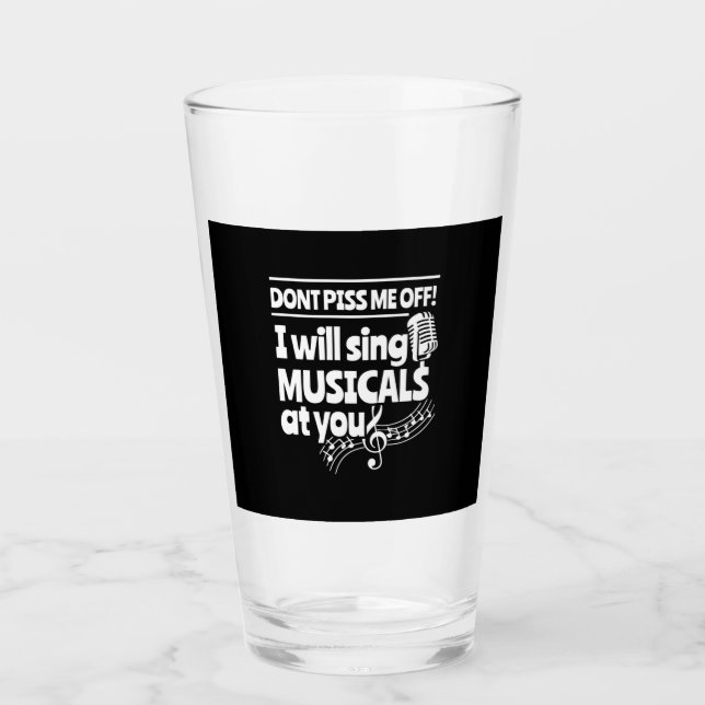 Actor Will Sing Musicals At You Glass (Front)