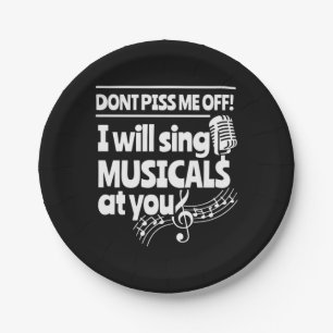 Actor Will Sing Musicals At You Paper Plate