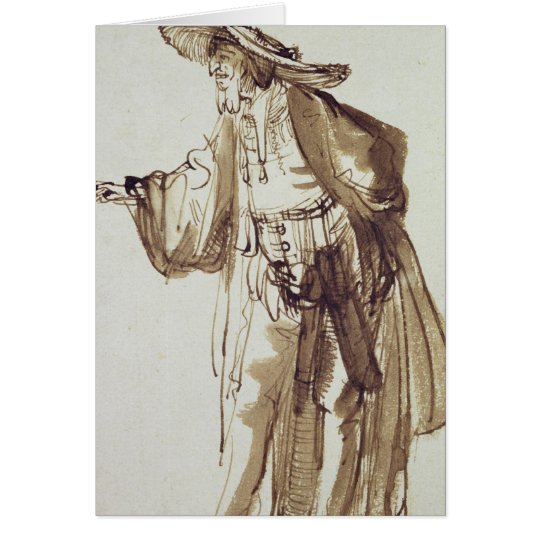 Actor with a Broad-rimmed Hat Card