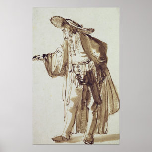 Actor with a Broad-rimmed Hat Poster