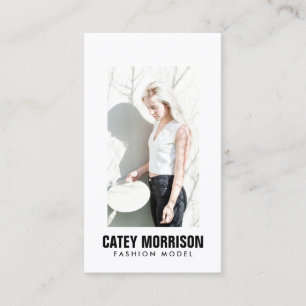 Actors and Models Classic White Framed Headshot Business Card