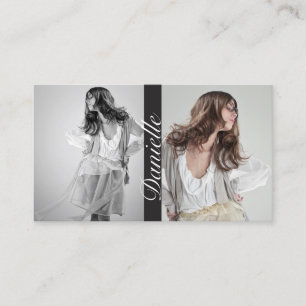 Actors and Models Double Photo Business Card