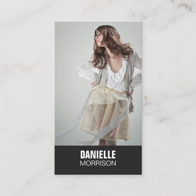 Actors and Models Headshot No. 1 Business Card (Front)