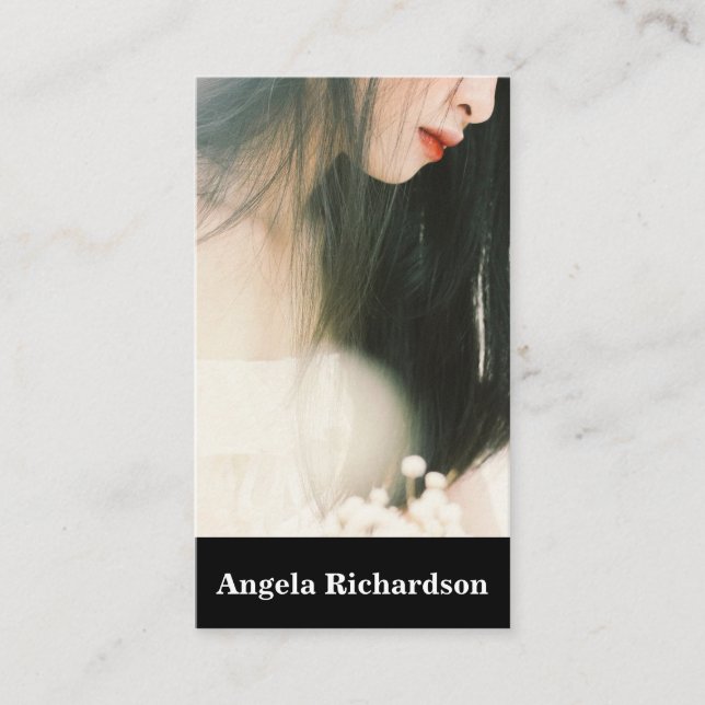 Actors and Models Modern Minimalist Business Card (Front)