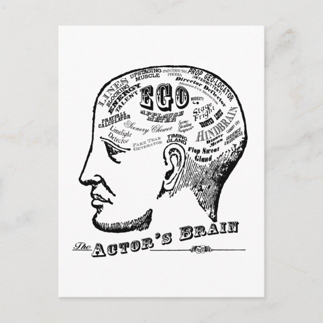 Actor's Brain Postcard (Front)