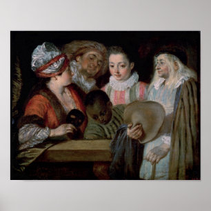 Actors from the Theatre Francais, c.1714-15 Poster