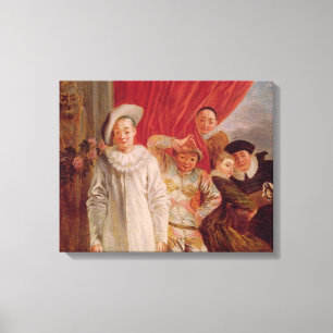 Actors of the Comedie Italienne Canvas Print