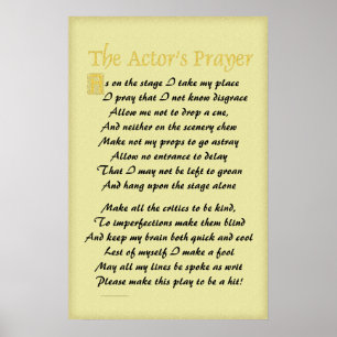 Actor's Prayer Poster