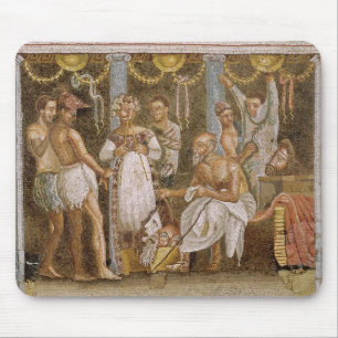 Actors rehearsing for a Satyr play, c.62-79 AD Mouse Mat