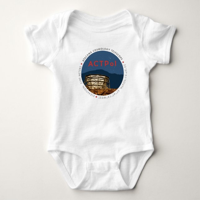ACTPol Sky Logo Baby Bodysuit (Front)