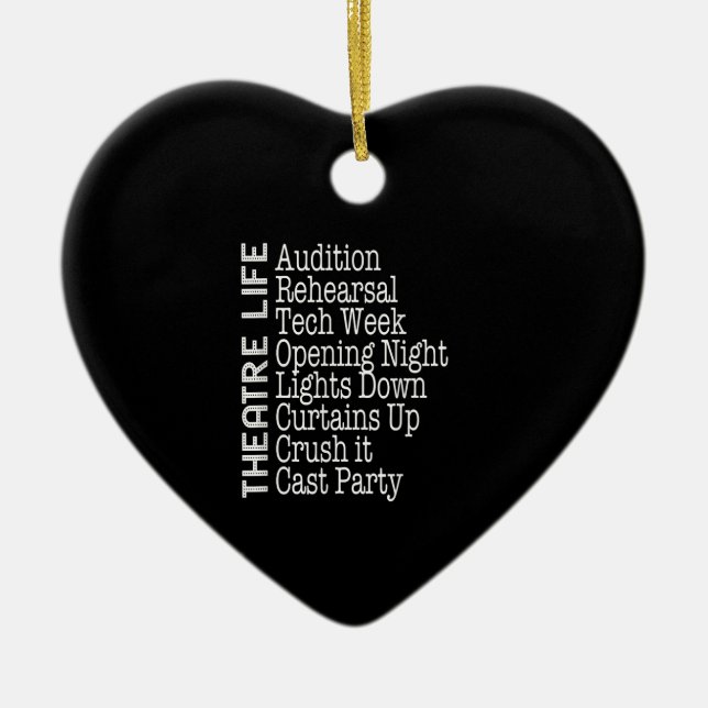 Actress  Broadway Actor  Musical Lover Acting Ceramic Tree Decoration (Front)