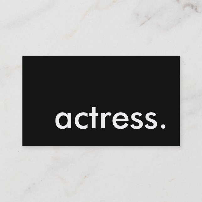 actress. business card (Front)