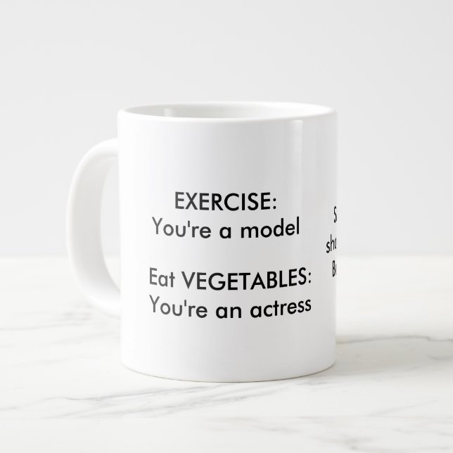 Actress Model Positive Reminders Large Coffee Mug (Front Left)