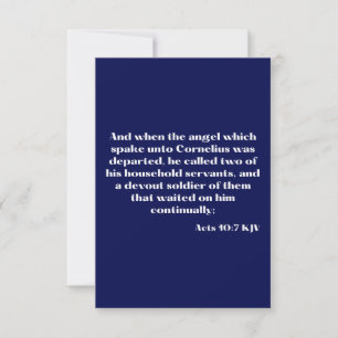 Acts 10:7 KJV Bible Scripture Greeting Card