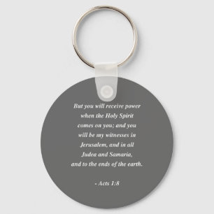 ACTS 1:8 Bible Verse Key Ring