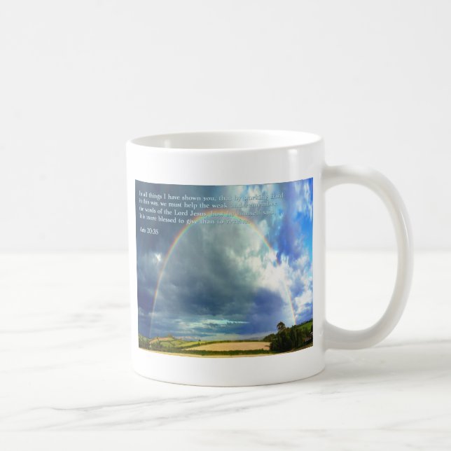 Acts 20:35  Rainbow Coffee Mug (Right)