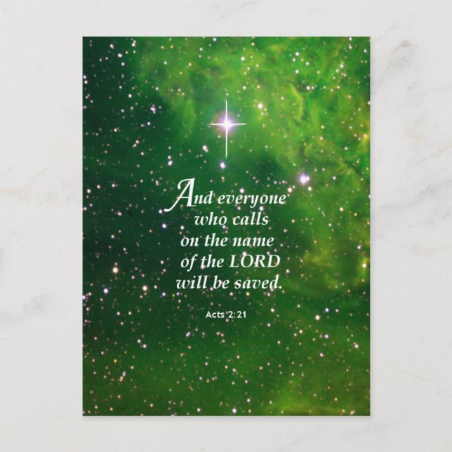 Acts 2:21 postcard (Front)