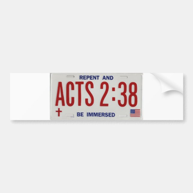 ACTS_2_38_license_plate02 Bumper Sticker (Front)