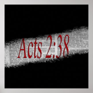 Acts 2:38 Poster