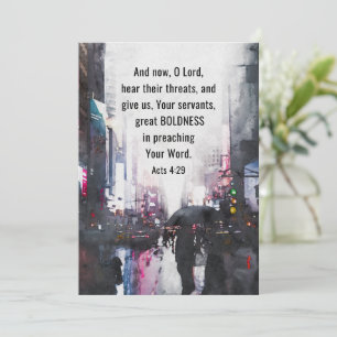 Acts 4:29 Lord Give Great Boldness Bible Flat Card