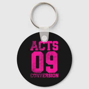 Acts 9 Conversion Bible Chapter Jersey Design Key Ring