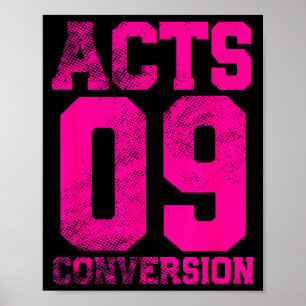 Acts 9 Conversion Bible Chapter Jersey Design  Poster