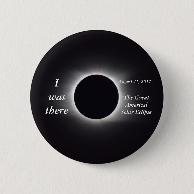 Actual 2017 Solar Eclipse Image 6 Cm Round Badge (Front)