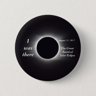 Actual 2017 Solar Eclipse Image 6 Cm Round Badge