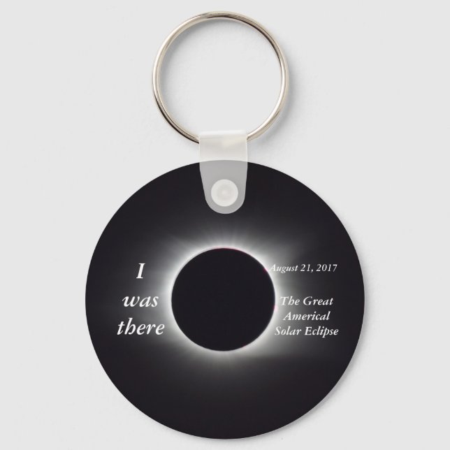 Actual 2017 Solar Eclipse Image Key Ring (Front)