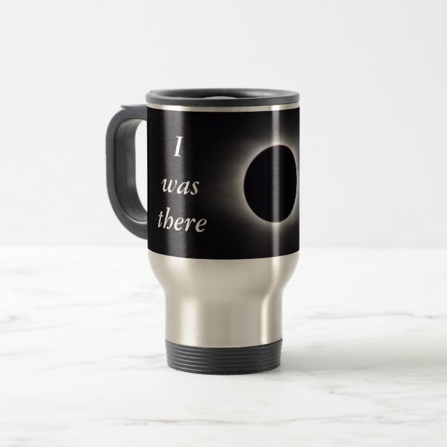 Actual 2017 Solar Eclipse Image Travel Mug (Front Left)