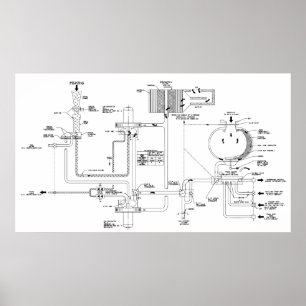 Actual Diagram for a Space Ship Toilet Poster