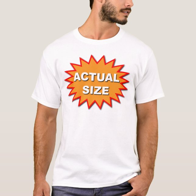 actual size T-Shirt (Front)