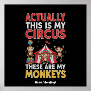 Actually This Is My Circus Funny Mum Quote Poster