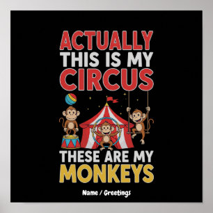 Actually This Is My Circus Funny Mum Quote Poster