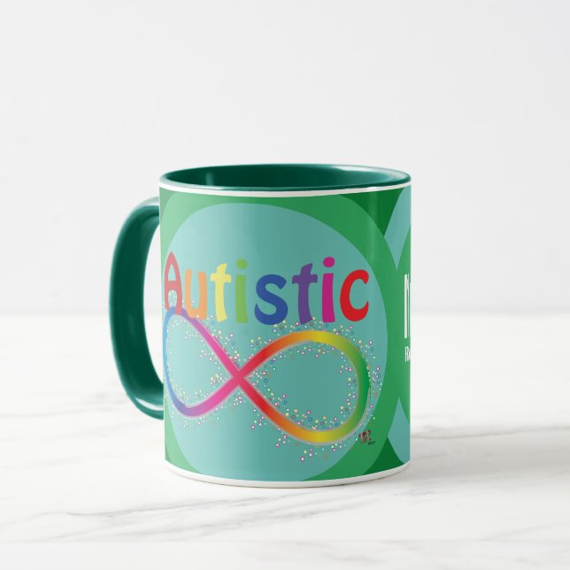 ActuallyAutistic Rainbow Infinity Coffee Mug (Front Left)