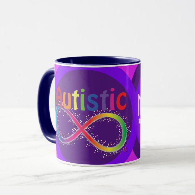 ActuallyAutistic Rainbow Infinity Coffee Mug (Front Left)