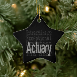 Actuary Extraordinaire Ceramic Tree Decoration