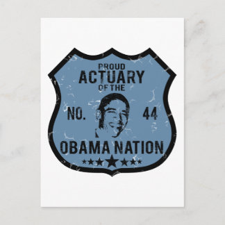 Actuary Obama Nation Postcard
