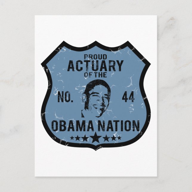 Actuary Obama Nation Postcard (Front)