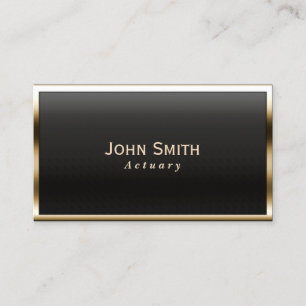 Actuary Royal Gold Border Business Card