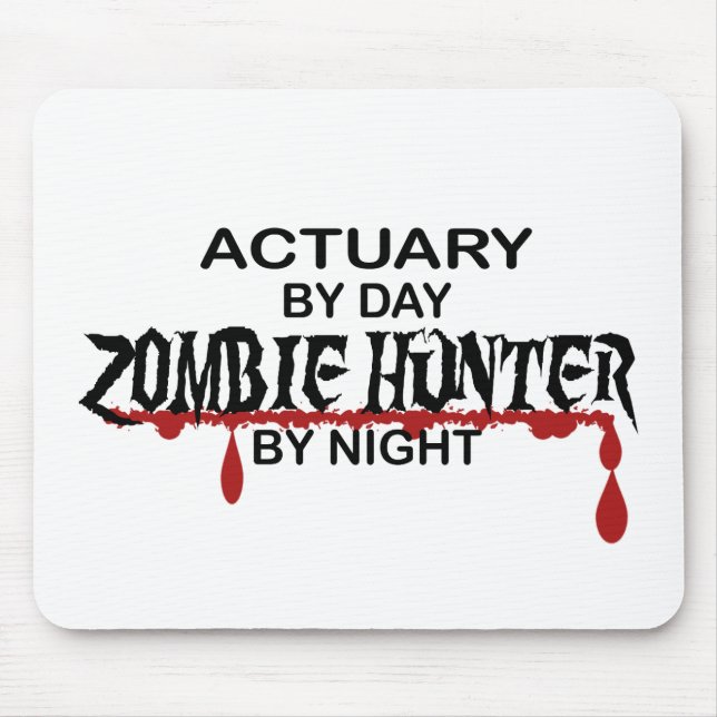 Actuary Zombie Hunter by Night Mouse Mat (Front)